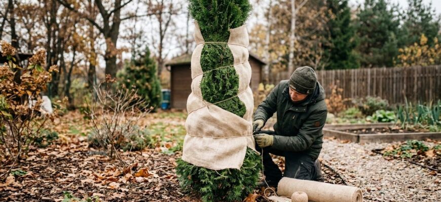 Укрытие туи на зиму: когда это действительно нужно и как сделать правильно